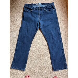 Eddie Bauer Straight Leg Jeans Mens 38x30 Dark Wash Blue Denim Pants